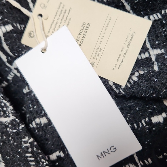 Mango Black and White Sheath Mini Dress for Work - Picture 10 of 12